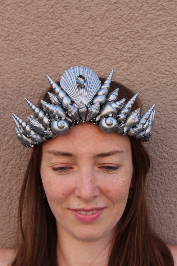 Metallic Silver Mermaid Crown Adult.in STOCK Festival  display picture 1