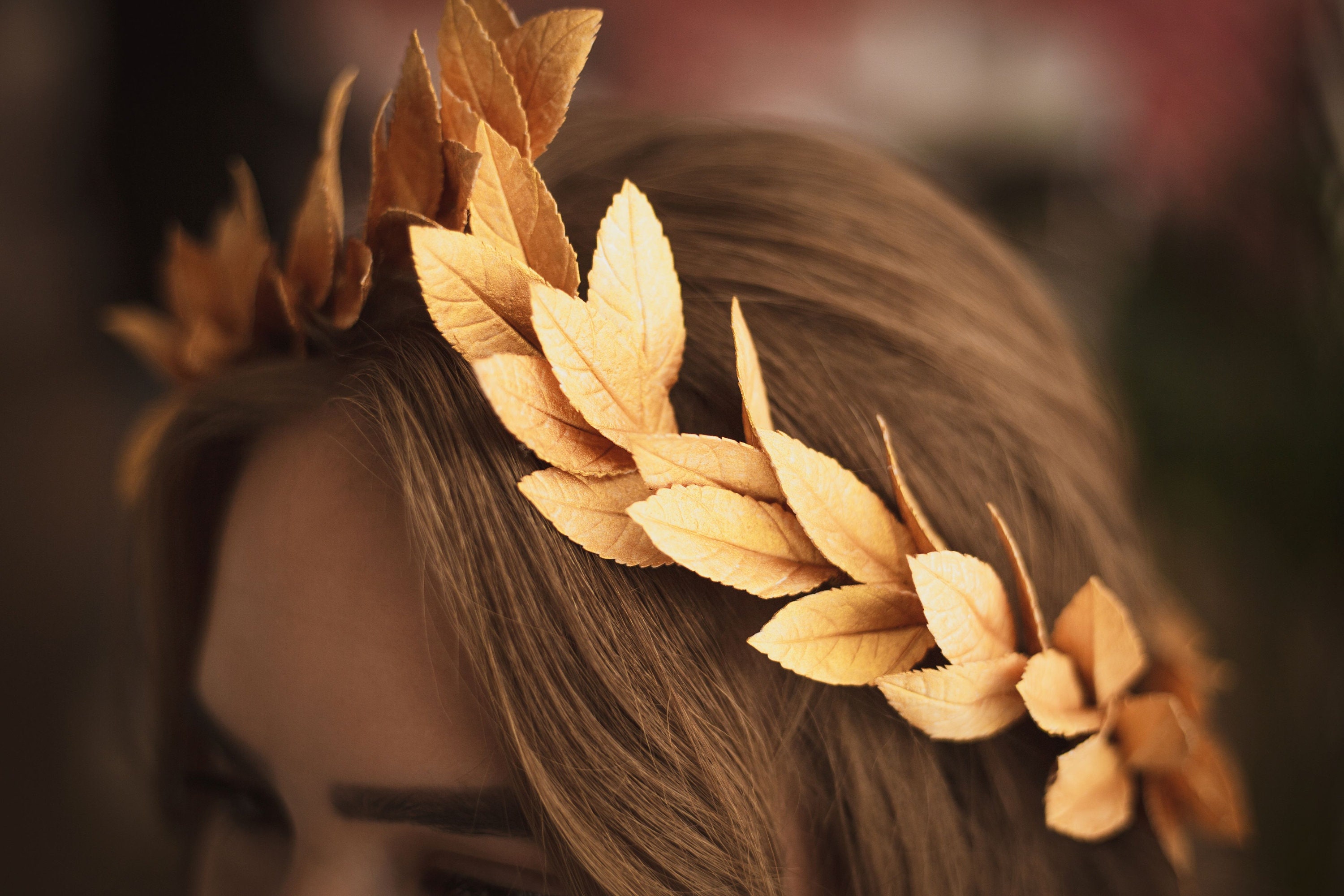 Gold Laurel Leaf Crown Greek Goddess Headpece Gold Leaf Headband Toga