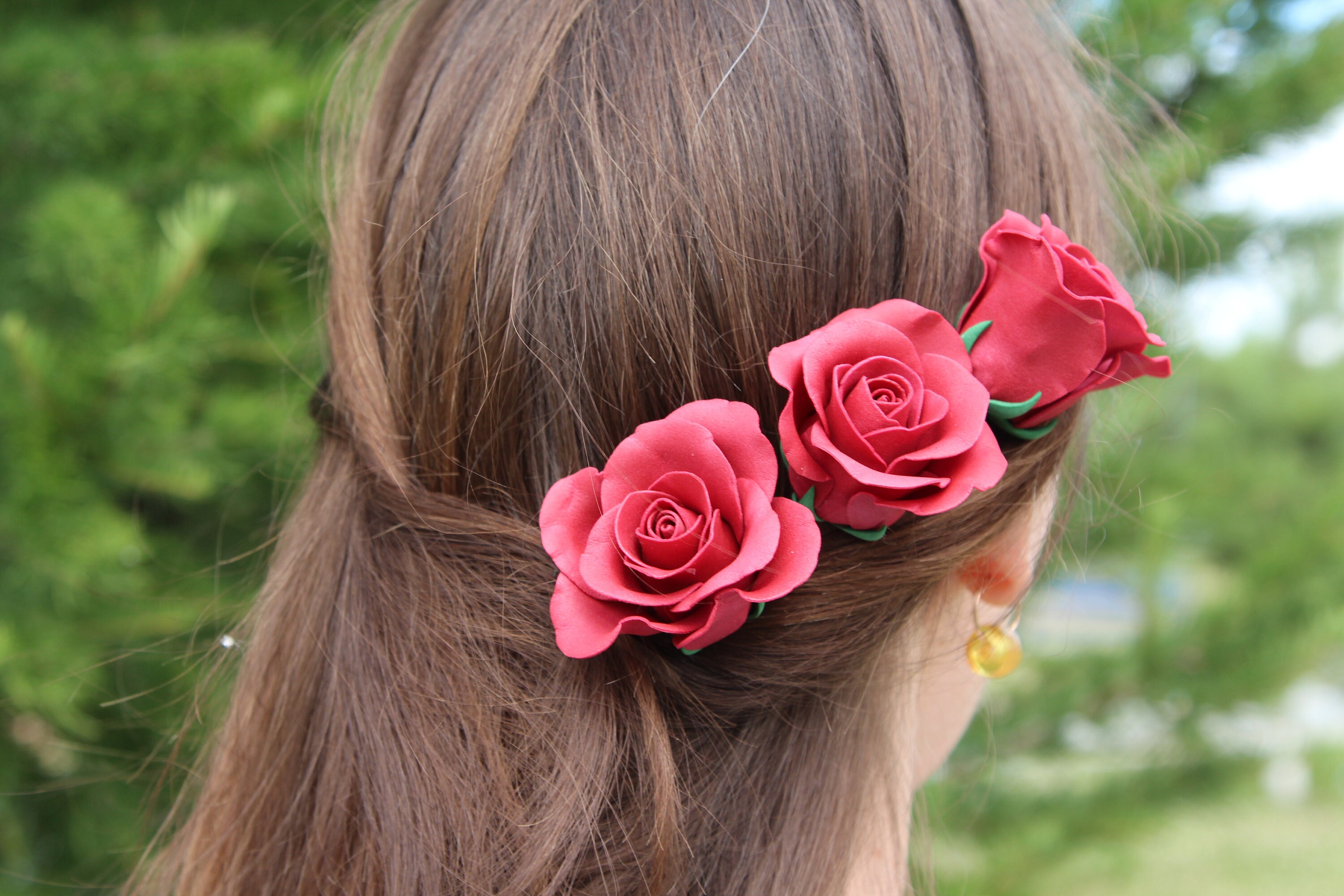Wedding Bridal Pink Rose and White Floral Hair Pins - Women Accessories ivory-and-co-spirit-pale-pink-  main image 3