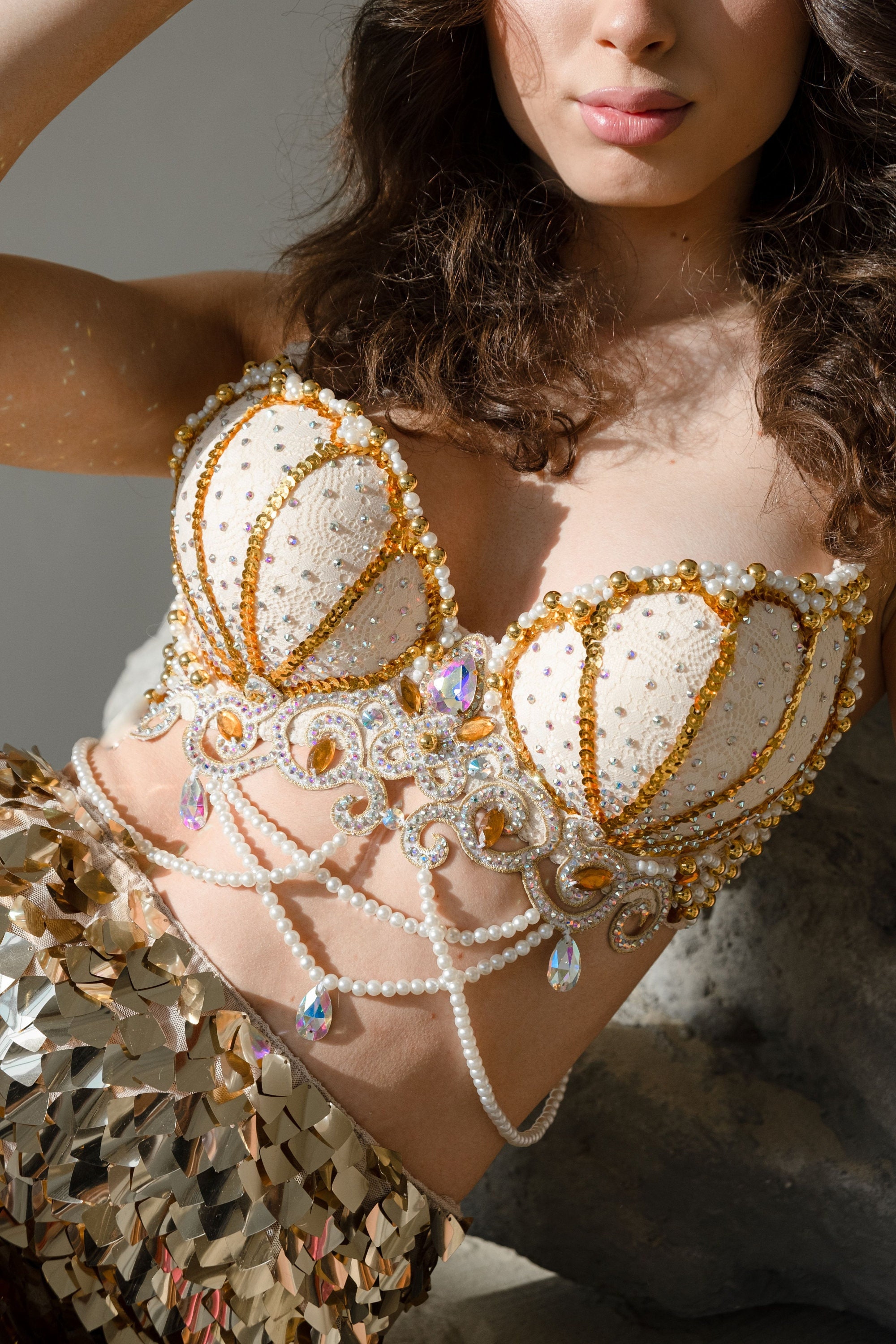 Mermaid Seashell Bra Top  Seashell bra, Mermaid shell bra, Mermaid  halloween costumes