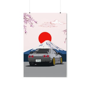 Nissan GT-R R32 Premium Matte Vertical Posters