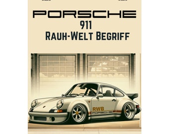 Porsche 911 RWB Premium Matte Vertical Posters