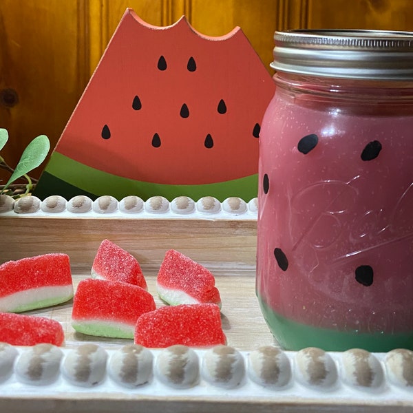 Watermelon Candle Etsy