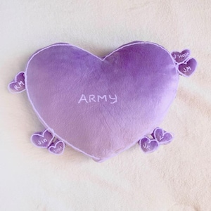 Heart Pillow, Purple Heart Plushie, Christmas Gift, K-POP gift, Plush Heart Pillow, Purple You, Galentine’s Day, Holiday Decor