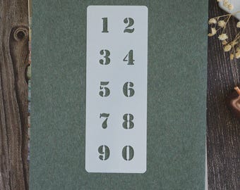 Mini Number Stencil for Bujo Bullet Journal Planner 123