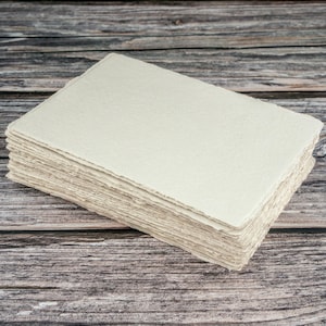 Handmade Paper Recycled | Cream | 5 per order