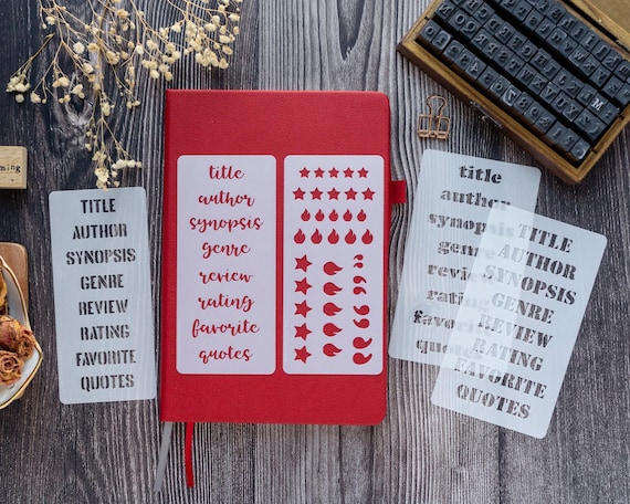 Reading/Book Review Journal Stencil | Bujo Journal