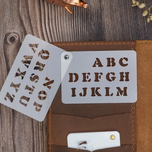 Small Cooper Uppercase Alphabet Stencil Booklet -- ABC BuJo Bullet Journal Planner