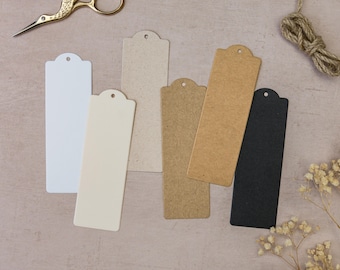 DIY Cardstock Bookmark Blanks | 300 gsm Plain Bookmarks for Crafting, Journals, Planners & Gifts