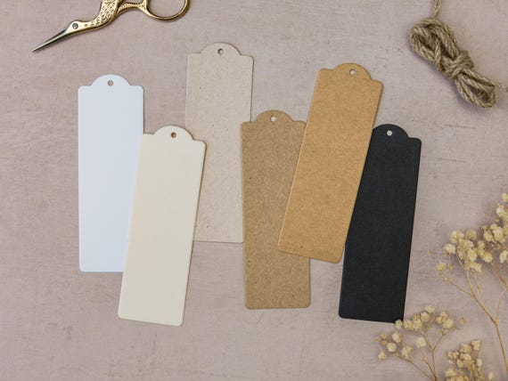 DIY Cardstock Bookmark Blanks | 300 gsm Plain Bookmarks for Crafting, Journals, Planners & Gifts