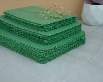 Eco Friendly Handmade Paper | Spring Green | 5 per order