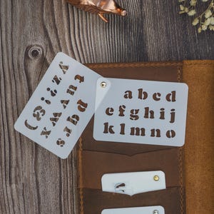 Pocket Stencil | Small Cooper Lowercase Alphabet Stencil Booklet for Bujo Bullet Journal Planner TN
