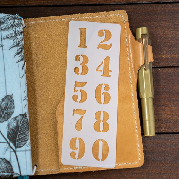 Medium Number Stencil -- Bujo Bullet Journal Planner Journal