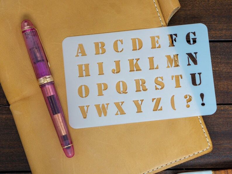 Small Alphabet Stencil Letters Bujo Bullet Journal Planner - Etsy