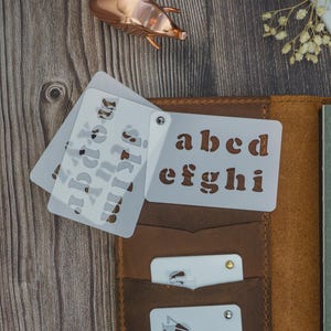 TN Stencil Booklet | Medium Cooper Lowercase Alphabet for Bullet Journaling, Planning