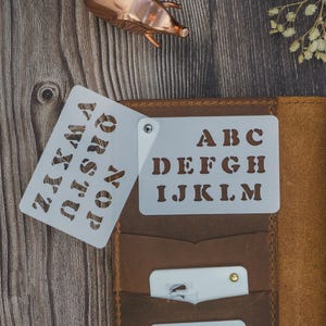 Small Cooper Uppercase Alphabet Stencil Booklet -- ABC BuJo Bullet Journal Planner