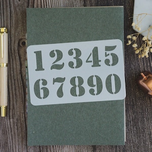 Number Stencil Sheet for Bujo Bullet Journal Planner Journal | Grand size