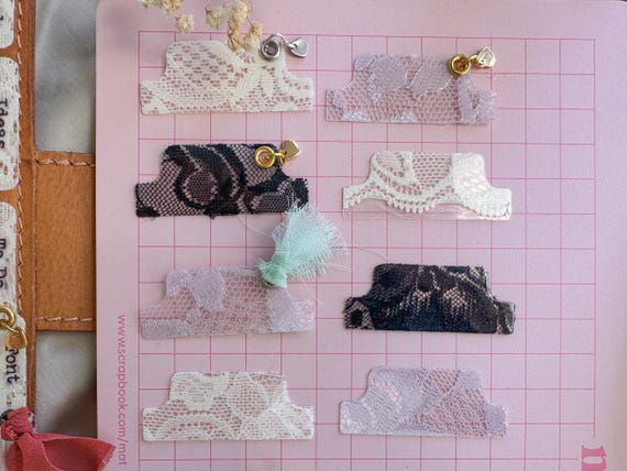 Lace Tabs Non-Adhesive for Junk Journaling, Bujo, or Planners