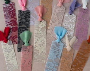 Lace Bookmark with Chiffon Ribbon | Elegant Journal, Planner, Bujo & Book Accessory