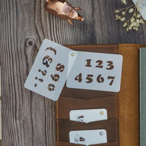 Medium Cooper Number Stencil Booklet |  Bujo Bullet Journal Planner Traveler&#39;s Notebook