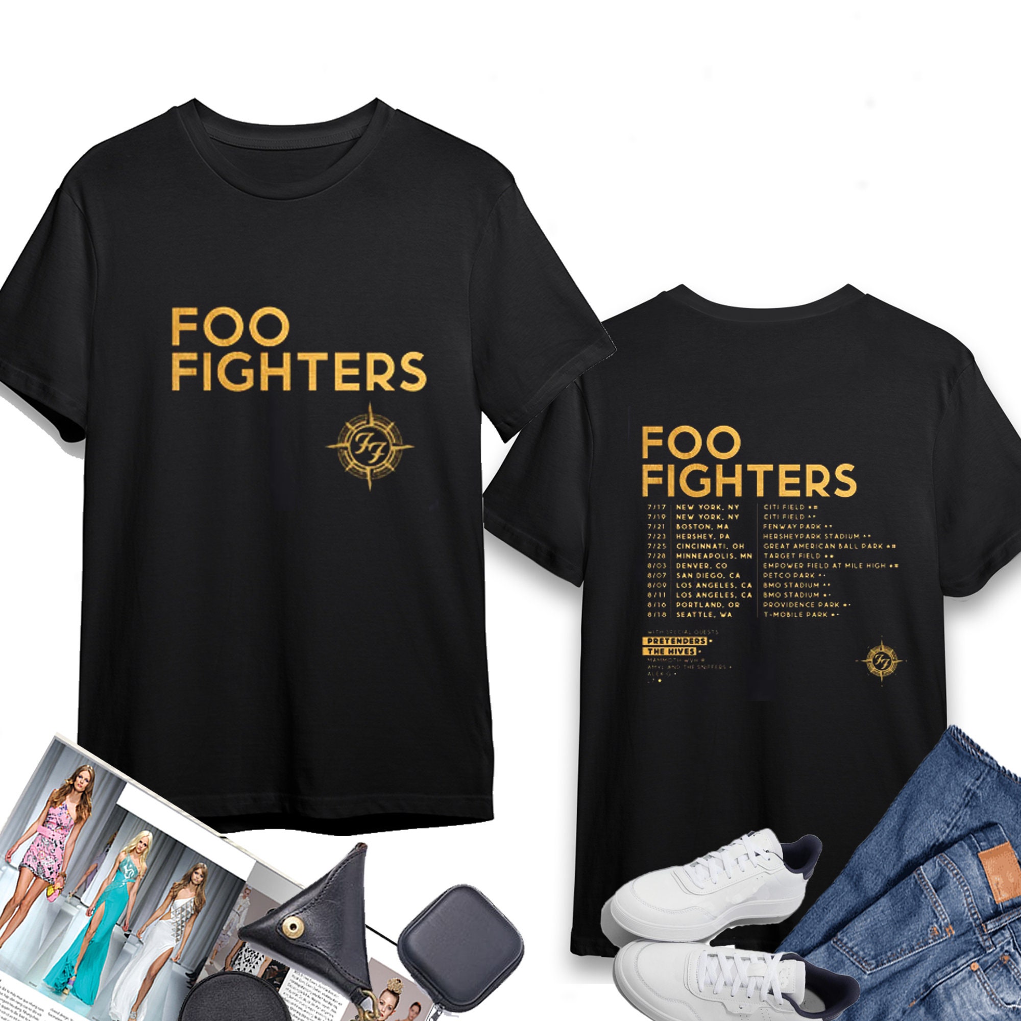 FOO FIGHTERS - small S T-Shirt black - Brasil Chile Colombia SOUTH AMERICA  TOUR