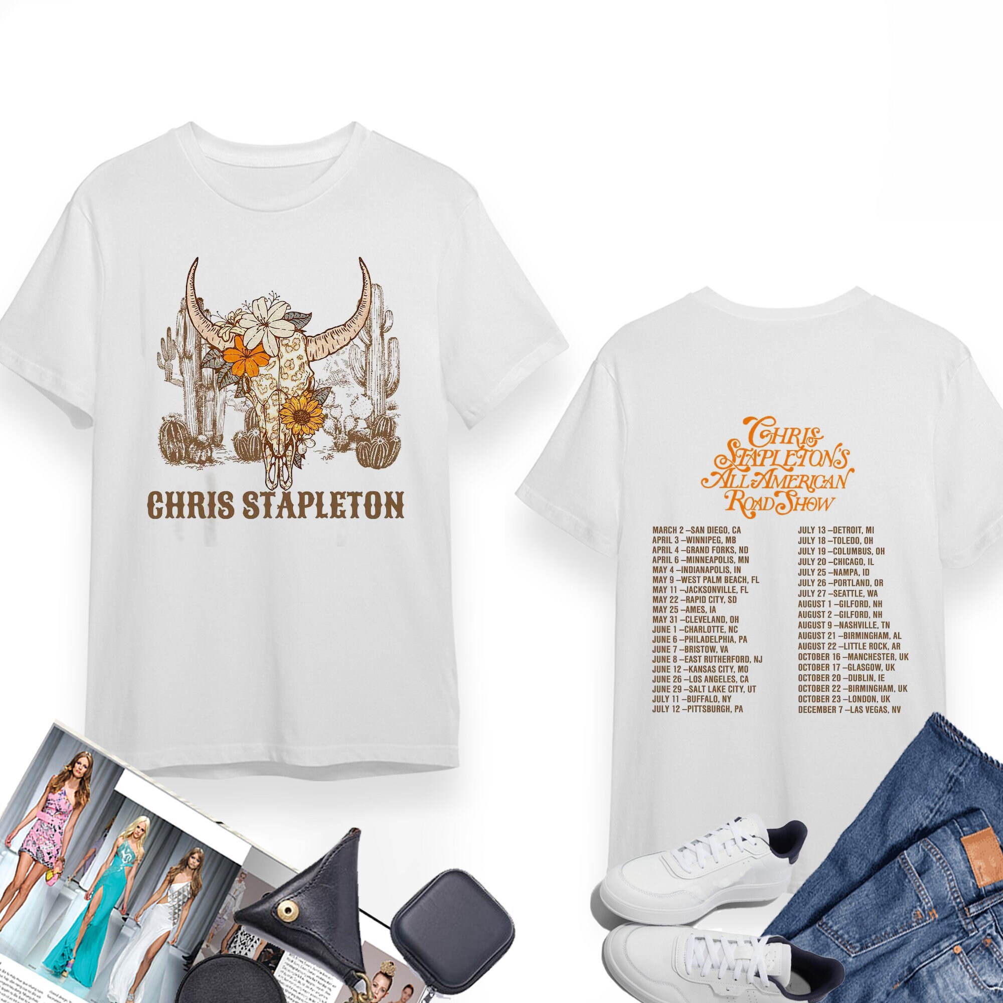 Chris Stapleton All American Road Show 2024 Tour Shirt sold by Ruthi