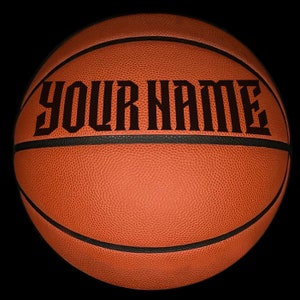 Name Only BLACK Customized on Basketball
