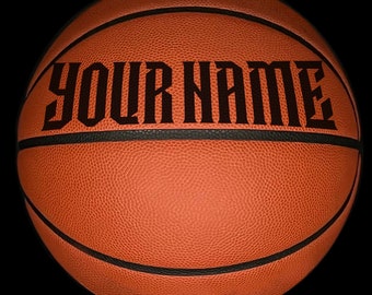 Name Only BLACK Customized on Basketball