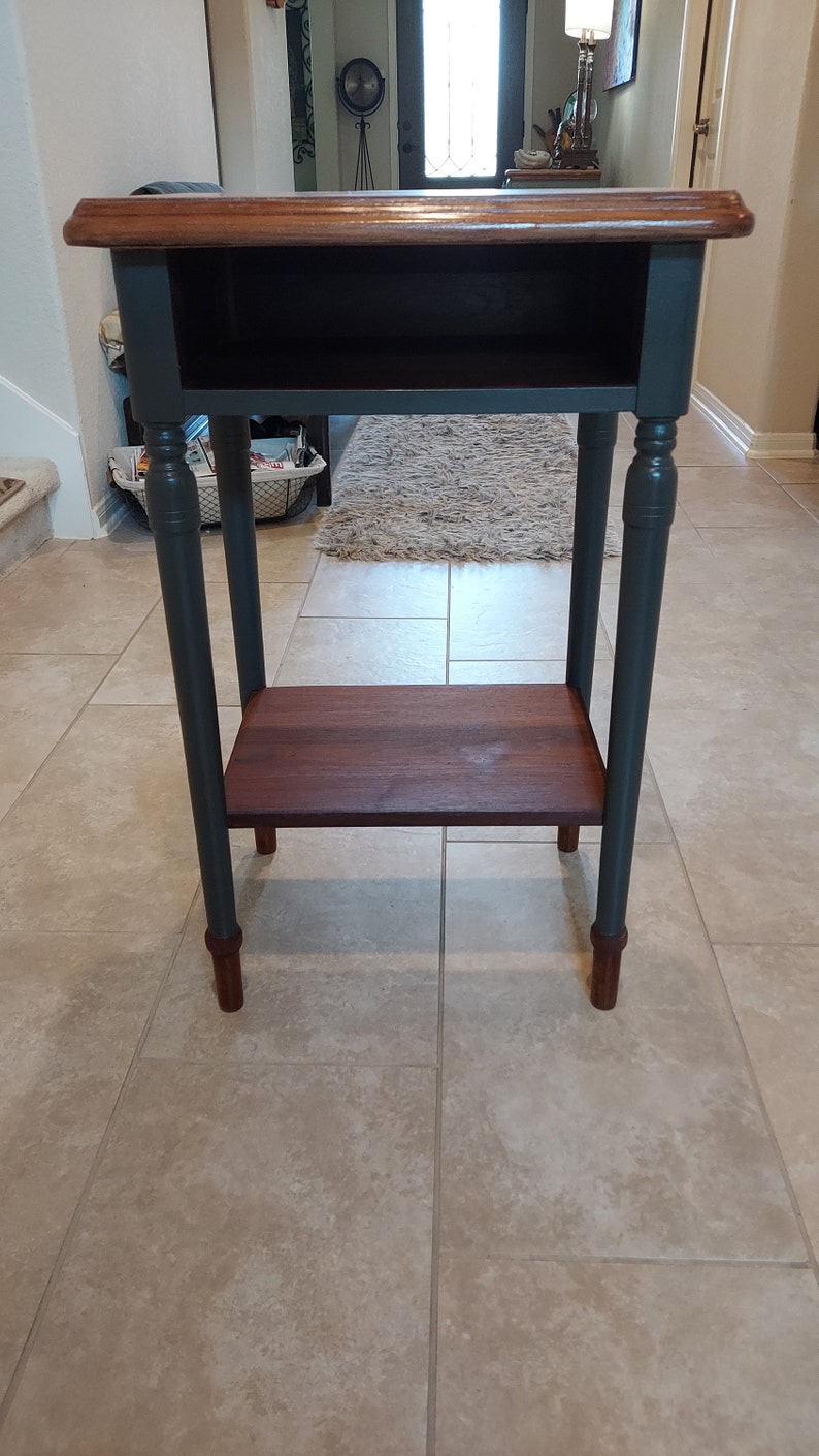 Vintagerusticstyletelephone Side Table Makeover Etsy