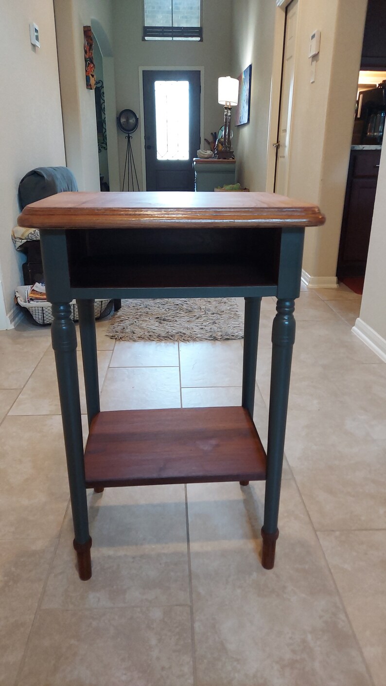 Vintagerusticstyletelephone Side Table Makeover Etsy