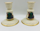 Lenox Vintage Disney s Mickey s Shining Star Fine Ivory China Candlesticks