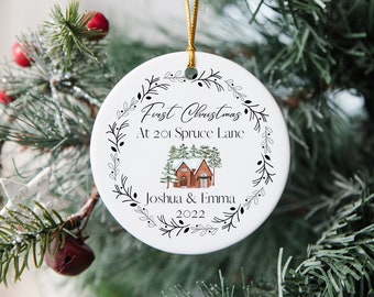 First Home Ornament, New Home Ornament, Personalized Ornament, Custom New House Ornament, 2023 Ornament, Housewarming Gift, Couples Gift