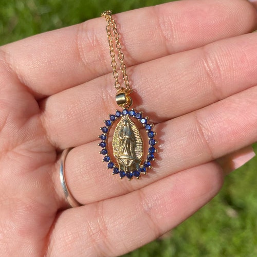 Virgin Mary Necklace Miraculous Medal Necklace Blessed Etsy Canada