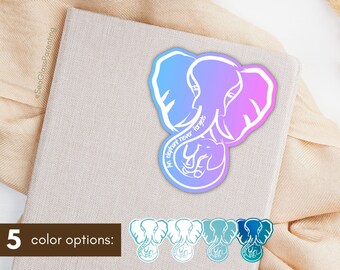 Baby loss memorial sticker, Cute elephant, Mom and child, Pink and Blue, TFMR remembrance, Grieving parent gift, Loss Mama, Laptop decal