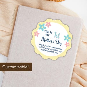 Autocollants personnalisés pour la fête des mères, maman ange, perte d'une mère, sensibilisation à la perte de la grossesse et du nourrisson, TFMR, PEID, cadeaux du souvenir pour une mère en deuil