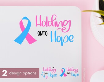 Affirmation decal, Awareness ribbon, Pink and Blue, Fertility wish gift, Pregnancy after loss, Laptop stickers, Hope for a rainbow baby