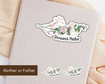Floral memorial bouquet sticker, Bereaved mother/father sticker, Forget-me-not sticker gift after stillbirth, child loss