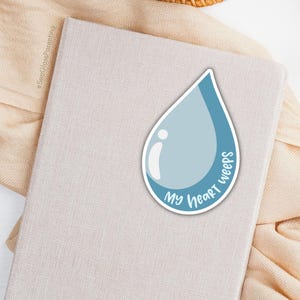 Teardrop Aufkleber, Mein Herz weint, Journaling über Tod und Verlust, Trauer Dekor für Notebook, Fehlgeburt Kind Verlust Schmerz