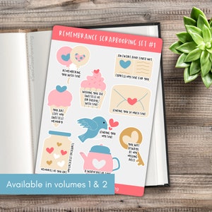 Niedliche Pastel Boho Stil Trauer und Verlust Aufkleber, Scrapbooking Trauer Aufkleber, Briefe an die Toten, Briefe an die Toten