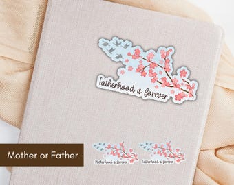 Cherry blossoms bereaved mother/father scrapbooking sticker, Supportive gift in memory of deceased child, Miscarriage, Stillbirth