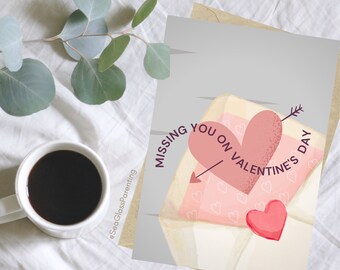 Missing you on Valentine's Day, Thinking of you journal card, Letters to deceased parent, child, spouse, sibling, friend