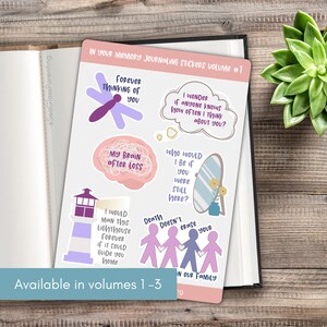 Ensemble d'autocollants honorer les êtres chers, accessoires de journal aux tons chauds, souvenirs de perte de grossesse, cadeaux du souvenir pour les parents et les familles en deuil