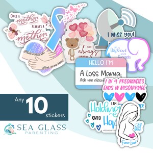 Pack d'autocollants de deuil et de perte, 10 autocollants mats ou brillants, cadeau doux pour un ami endeuillé après le décès d'un être cher ou d'un enfant