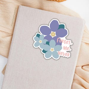 Sticker « Forget me not », En l'honneur d'un être cher décédé, Décoration de journal « Tu me manques toujours », Cadeau attentionné pour la perte d'une maman