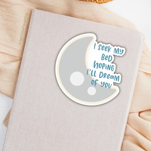 Sticker lune mignon, souvenir de deuil, idées de messages rapides pour le journal, rêve de mon être cher disparu