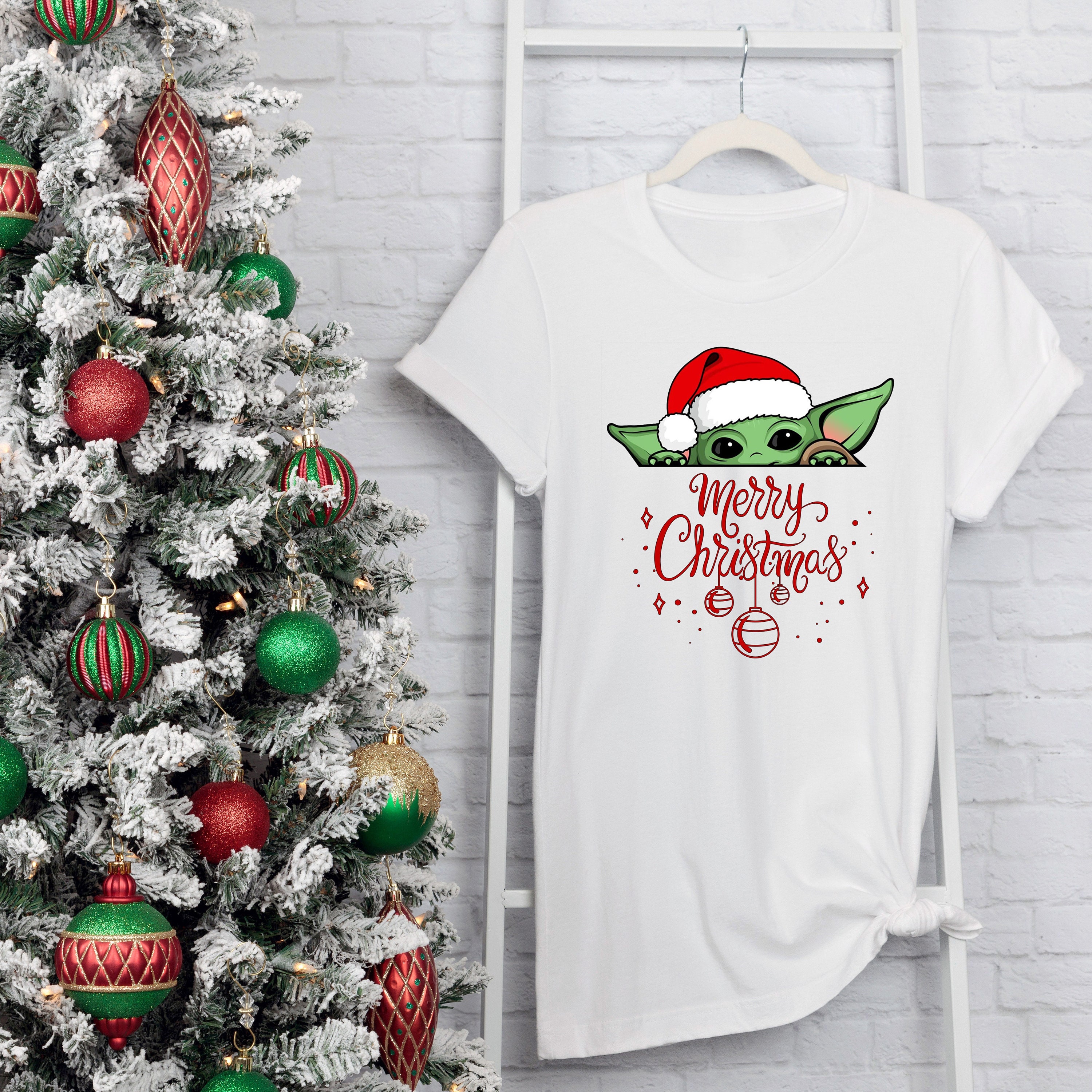 Discover Baby Yoda Merry Christmas Shirt, Disney Merry Christmas 2023 Shirt