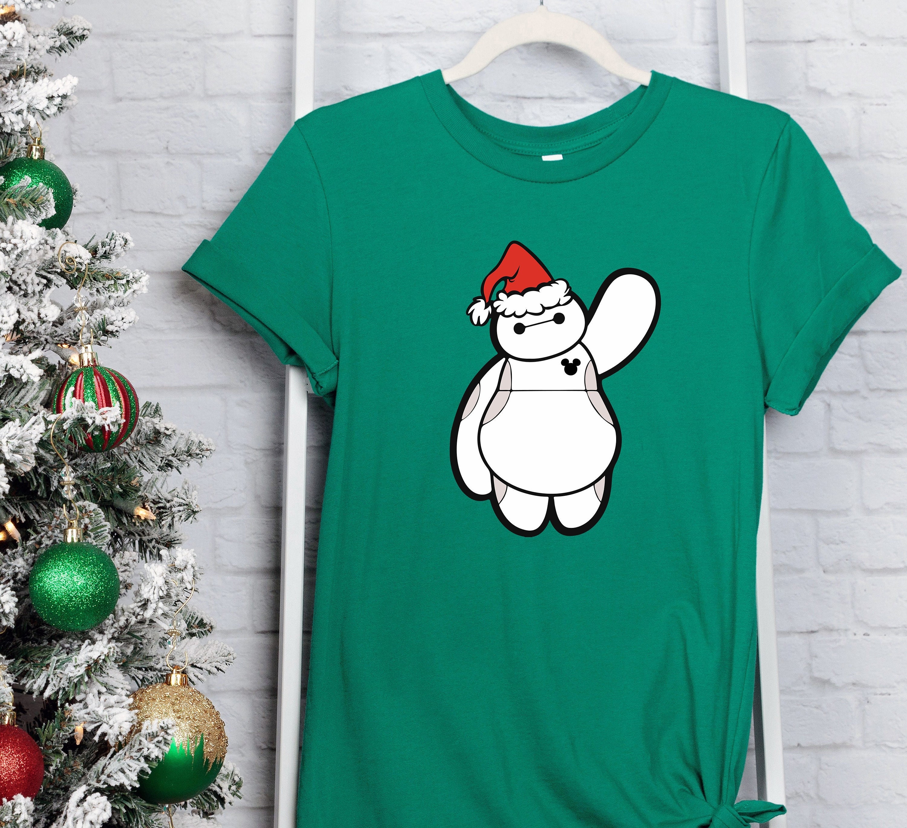 Discover Baymax Christmas Shirt, Big Hero 6 Christmas Shirt, Baymax Santa Head Tee, Mickey Ears Shirt, Disney Christmas Family Trip Shirt, Epcot