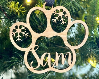 Enfeites de Natal personalizados para animais de estimação, presente de Natal personalizado, etiqueta de presente, mãe de cachorro, mãe de gato, mãe de resgate, presente para animais de estimação, miado, memorial, Jac relaxado