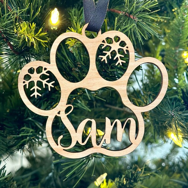Personalized Pet Christmas Ornaments, Custom Christmas Gift, Gift Tag, Dog Mom, Cat Mom, Rescue Mom, Pet Gift, Meow, Memorial, Laid Back Jac
