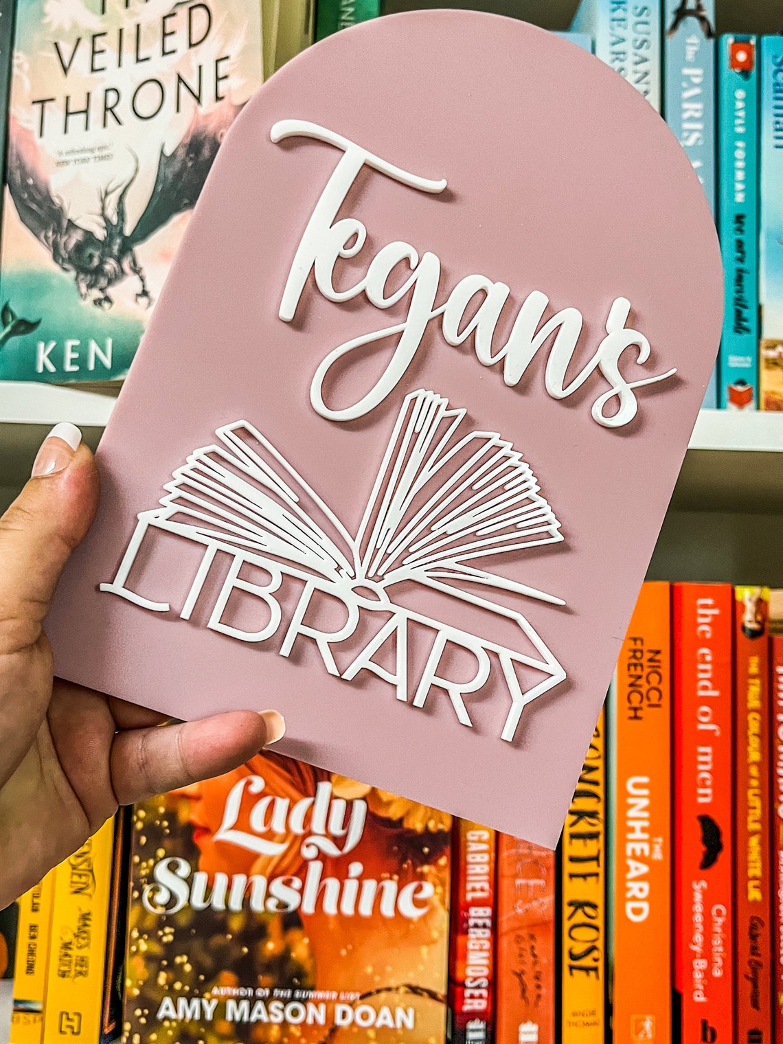 3D Personalised Library Open Book Sign Freestanding Sign Etsy Australia